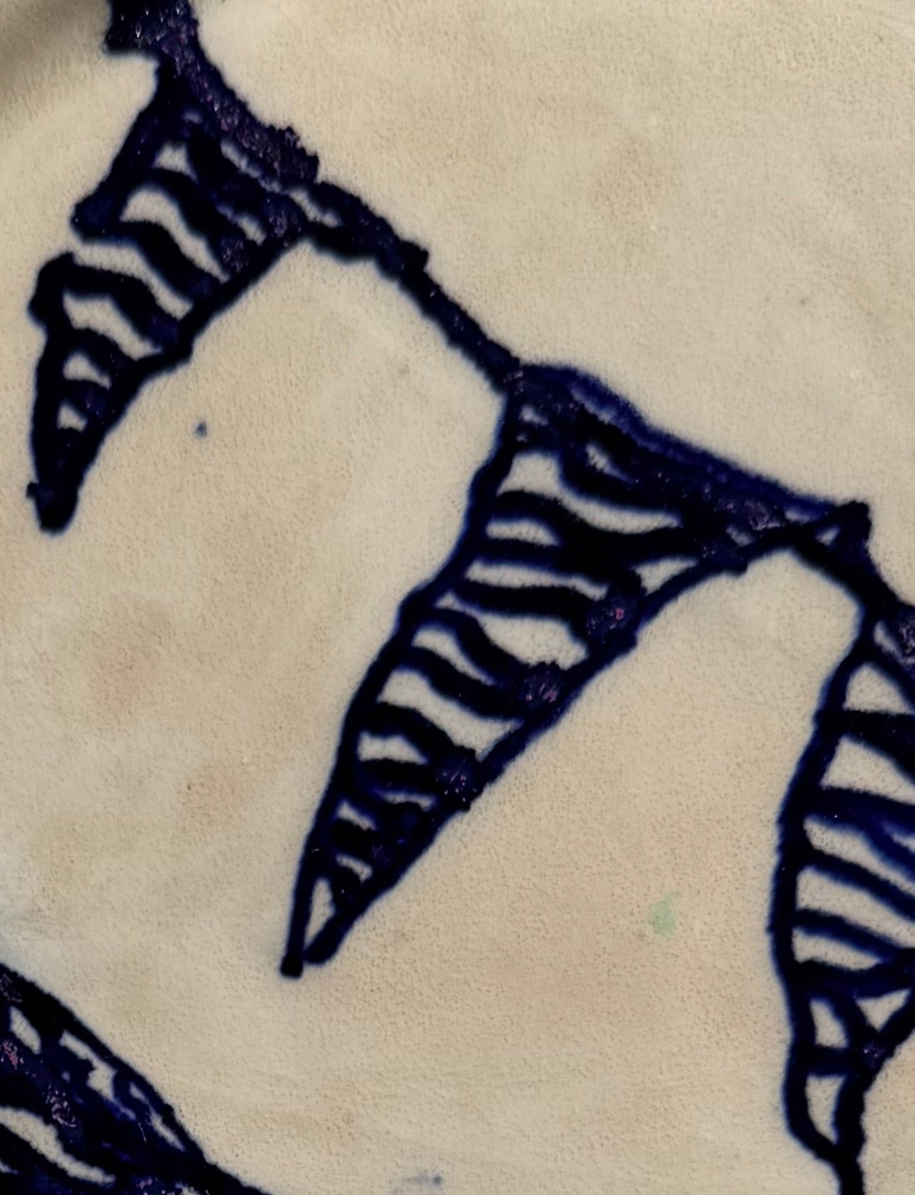 Handmade bunting plates