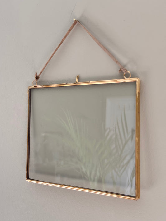 Large hanging glass display frame | landscape