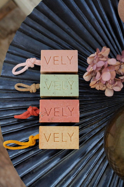 Natural Soap On A Rope | Boudoir with French Red Clay