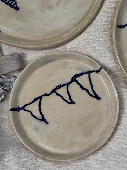Handmade small ‘bunting’ plate