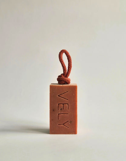 Natural Soap On A Rope | Boudoir with French Red Clay