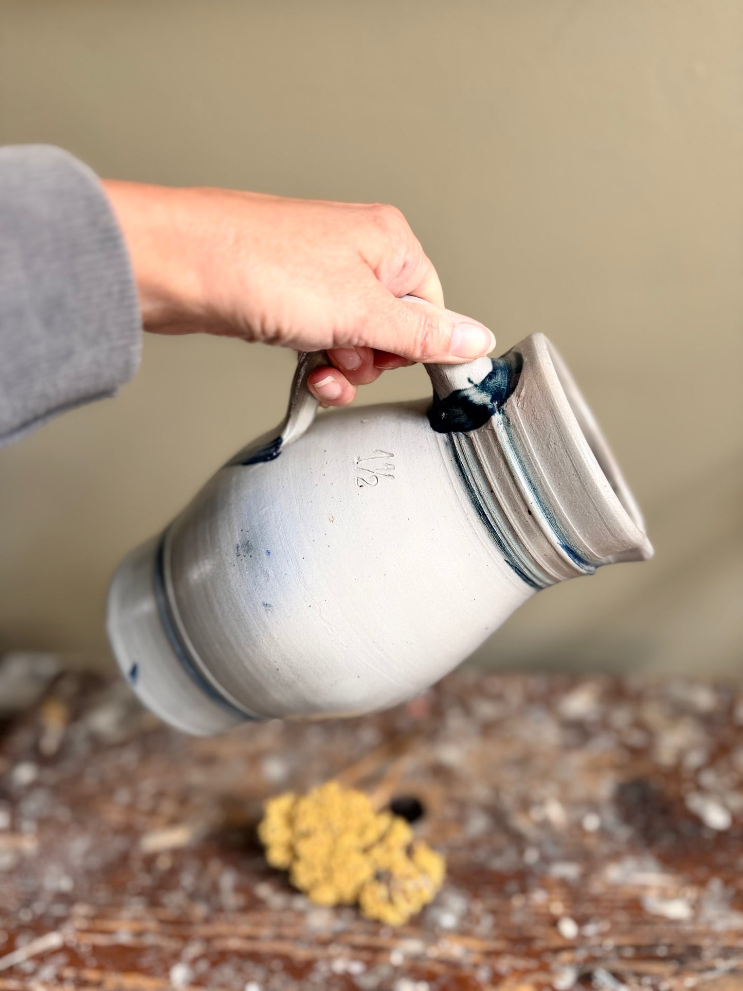 Vintage French stoneware jug