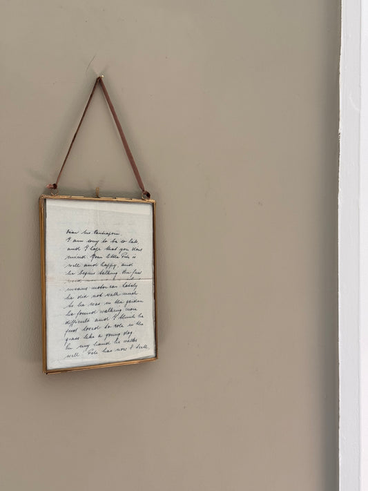 Large hanging glass display frame | portrait