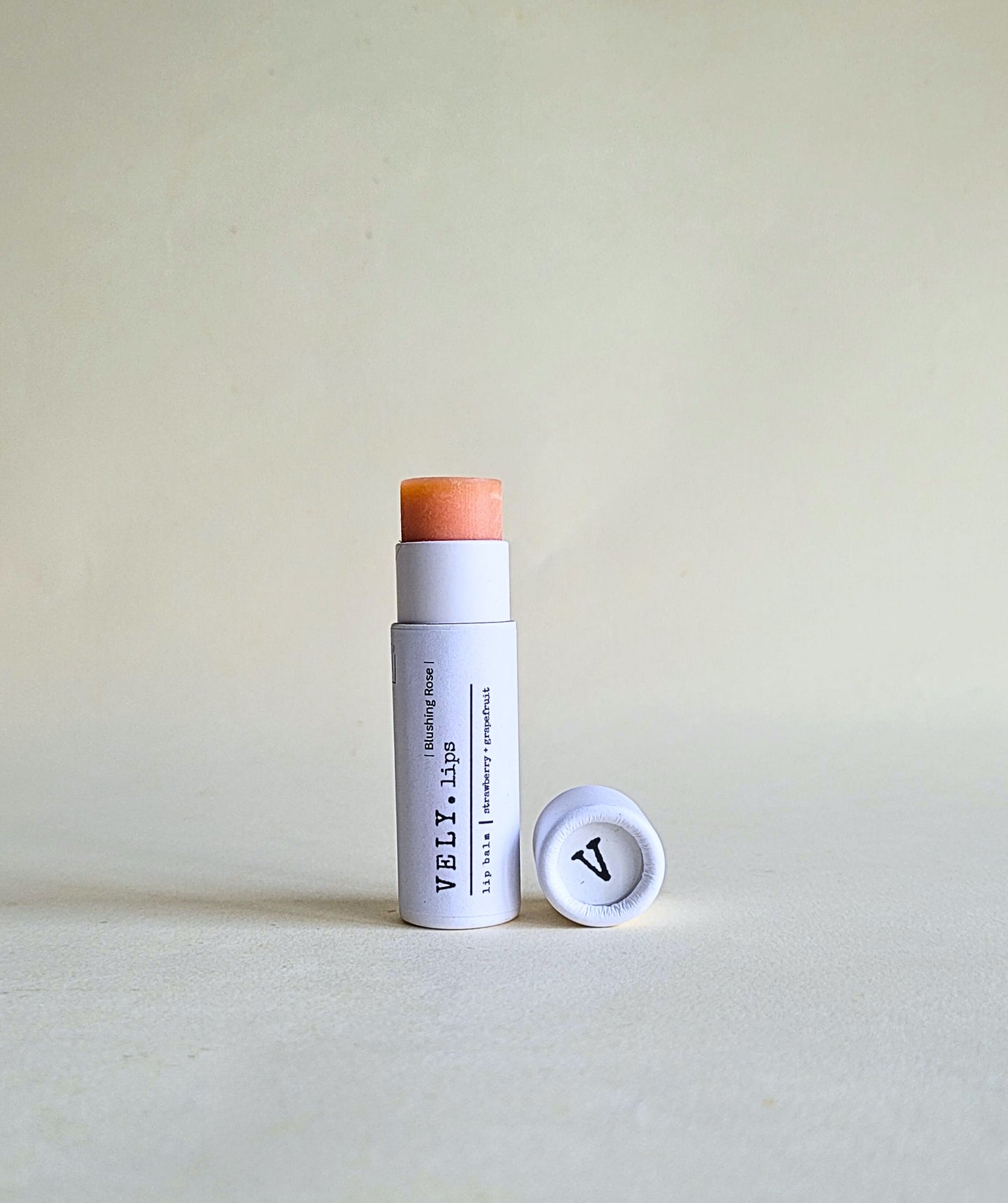 Natural Tinted Vegan Lip Balm | "Blushing Rose" with Strawberry + Grapefruit