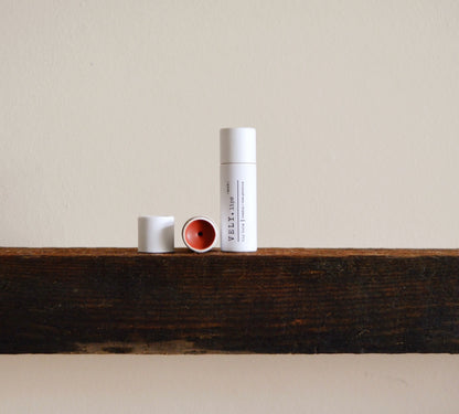 Tinted Vegan Lip Balm | Brick with Rosehip + Geranium