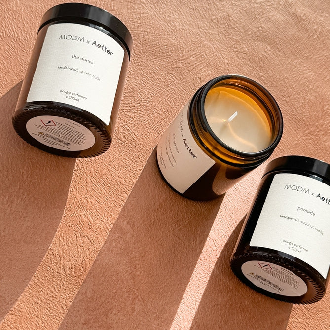 MODM x Aetter scented candles