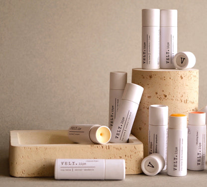 Natural Tinted Vegan Lip Balm | "Blushing Rose" with Strawberry + Grapefruit