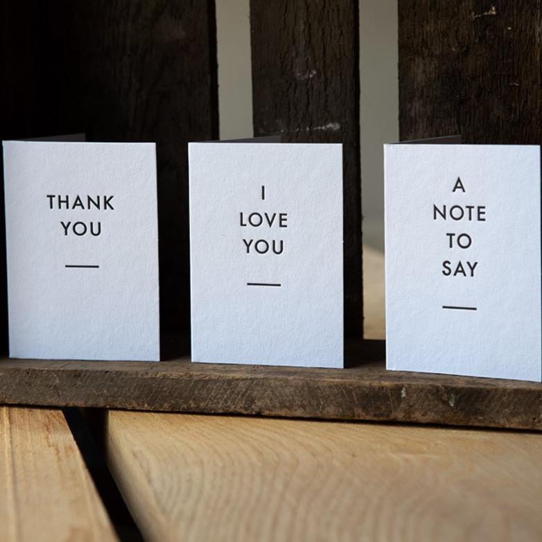 Mabel & Co Letterpress cards